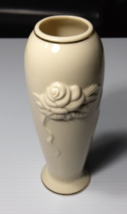 Lenox Rose Blossom Bud Vase Ivory Color Porcelain with gold trim 7.5” tall - $20.72