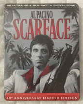 Scarface Steelbook 4K Ultra HD +Blu-Ray + Digital 40th Anniversary Brand New - £47.24 GBP