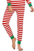Veseacky Womens 1-Piece Classic Striped Pajamas Only Size 3X Color Red/White - £34.91 GBP