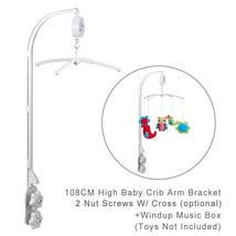 108CM (43&quot;) Hight Baby Crib Bed Bell Toys Arm Bracket, W/ Windup Music Box - £9.37 GBP+