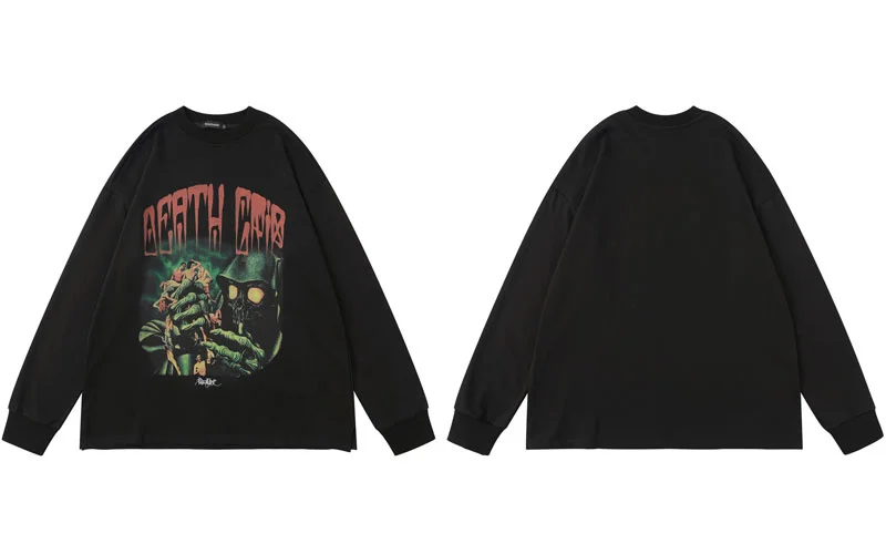  Men Sweatshirt Hip Hop Skeleton Print  Hoodie Streetwear Fashion Harajuku Casua - £121.70 GBP