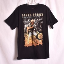 Garth Brooks World Tour 2014 Concert Black T-Shirt Hanes Beefy Size Medium - $12.27