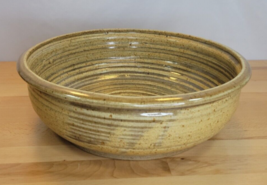 Large Studio Art Pottery Console Shallow Bowl Stoneware Glazed Signed Ta... - $49.99