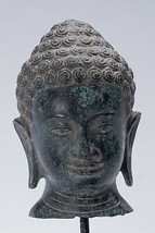 Antigüedad Khmer Estilo Bronce Enlightenment Phnom Da Buda Estatua - 25cm/25.4cm - $320.77