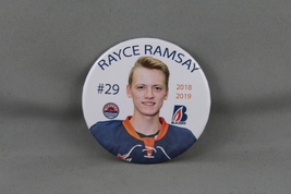 Kamloops Blazers Pin (Retro) - Rayce Ramsay 29 - Celluloid Pin - $15.00