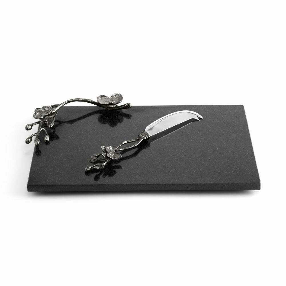 Michael Aram Black Orchid Large Stainless Steel Granite Cheese Board Sm - 110839 - $158.40