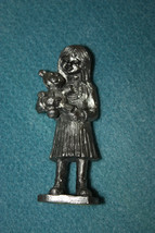 Very Rare - Michael Anthony M.A. Ricker - Pewter - Little Girl &amp; Teddy Bear - £11.86 GBP