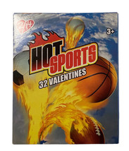 Hot Sports 32 Count Valentines Day Cards Baseball Football Soccer Basketball - £4.28 GBP