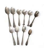 Lot 10 VTag Silver Plated &amp; Flatware Silverware Spoons antique Rogers On... - $9.85