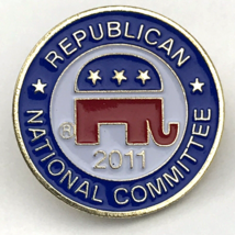 Republican National Committee 2011 Pin Gold Tone Enamel Elephant Political - $9.89