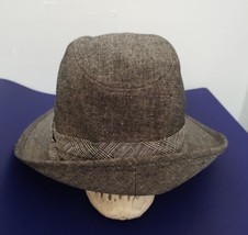 Stetson Gentleman&#39;s Fedora Linen Mens Gray Hat Size L EUC - £30.75 GBP