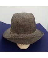 Stetson Gentleman&#39;s Fedora Linen Mens Gray Hat Size L EUC - £30.37 GBP