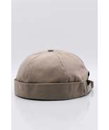 Beige 100% Cotton Cap Docker Hat - £17.56 GBP