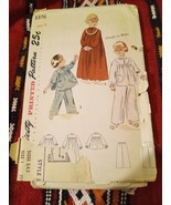 Vtg 40s Simplicity 3376 Girls Nightgown, Pajamas Sz 6 CUT - $3.60