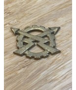 Vintage Belgium Army Cap Badge Military Militaria KG JD - $24.75