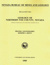 Geology of Northern Nye County, Nevada by Frank J. Kleinhampl - £23.86 GBP
