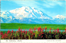 Postcard Alaska Mt. McKinley Ranked Second to Mt. Everest 20,320 Ft. 6 x 4 ins. - £3.95 GBP