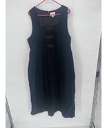 Vintage  Susan Bristol Velvet  Dress Womens 16 Black Goth - €38,52 EUR
