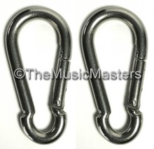 NEW (2) Stainless Steel 3 1/8&quot; Spring Hook Boat Marine Rope Dock Line Ch... - £11.56 GBP