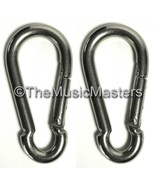 NEW (2) Stainless Steel 3 1/8&quot; Spring Hook Boat Marine Rope Dock Line Ch... - £11.58 GBP
