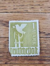 Germany Stamp 574 Reaching for Peace 1mk Olive - $1.69