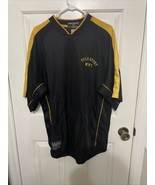 Vintage Ralph Lauren Polo Sport NYC Jersey Full Snap Sz Large Black Yellow - $116.88