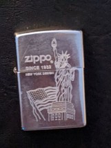 Zippo Statua Della Libertà Bandiera Americana New York Design Accendino - £22.87 GBP