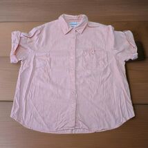 Fashion Bug Short-Sleeved Button-Up Shirt Womans Sz 18/20W Coral Linen B... - $20.79