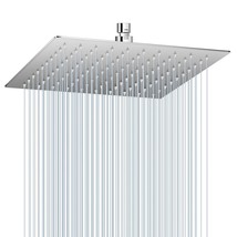 10&quot; Brushed Nickel Rain Shower Head - All Metal Stainless Steel 304, Ultra Thin  - $42.99