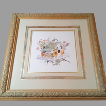 Marilyn Simandle Home Sweet Home Birdhouse Watercolor Art Print Framed/M... - $27.00