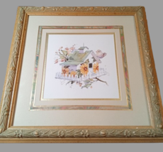 Marilyn Simandle Birdhouse Art - Framed Wall Decor  - $27.00
