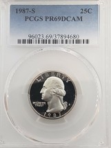 1987-S Washington Quarter Proof PR69DCAM Coin - £5.51 GBP