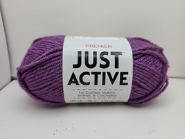 Premier Just Active Yarn Royal Purple 2067-04 Lot 5465 109 yds 1.76 oz 1 Skein - £3.99 GBP