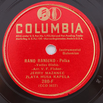 Jerry Mazanec - Rano Raničko / Chaloupky Pod Horami 1941 78rpm Record 280-F - $26.76