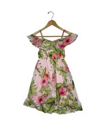 New Childrens Place Dress Girls 5 6 Off Shoulder Chiffon Ruffle Floral T... - $334.31 MXN