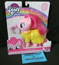 My Little Pony Pinkie Pie horse Snap-on bow Action Figure 6.5&quot; Hasbro toy - £19.07 GBP