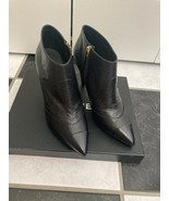 NIB 100% AUTH Chanel 15C G30534 Black Leather CC Logo Boots Booties Sz 40.5 - £657.90 GBP