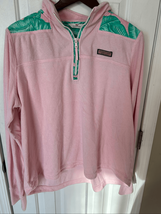 Vineyard Vines Banana Leaf Terry Relaxed Shep Shirt Pink Size XL - $51.48