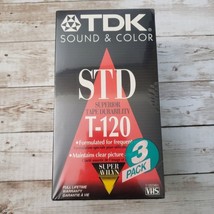 TDK STD T-120 Blank VHS 3 Pack - Brand New - $9.99
