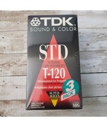 TDK STD T-120 Blank VHS 3 Pack - Brand New - £7.83 GBP