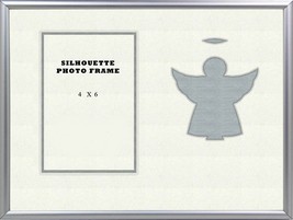 Tabletop childrens Silver Angel Christian Photo Frame 8X10 Hold 4 X 6 Photo - £14.20 GBP