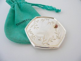 Tiffany &amp; Co Silver Gold Bamboo Nature Ladybug Bug Mirror Compact Gift Love Art - $498.00