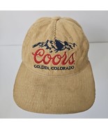 VTG Coors Banquet Beer Corduroy Snapback Hat Logo Golden Colorado Cap - €11,95 EUR