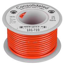 Consolidated Stranded 18 AWG Hook-Up Wire 25 ft. Orange UL R - £9.69 GBP
