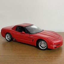 Maisto 2001 Chevrolet Corvette Sports Car Red W/ Black Accent Diecast 1/... - $31.35