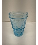 Vintage Turquoise Juice Glass Thumbprint 8 Oz Unbranded Replacement Single - $17.99 CAD