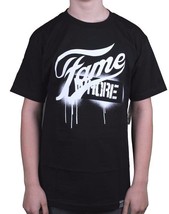 Dissizit! Hombre Azul Marino o Negro Fame Whore Slick La Grafiti Pintura T-Shirt - £13.14 GBP