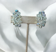 Classic Vintage Crystal Aurora Borealis Clip-On Earrings - $224.02 MXN