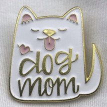 Dog Mom Pin Doggy Mommy Metal Gold Tone Enamel Pinback - $9.95