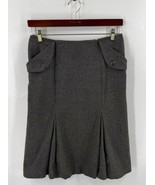 Body by Victoria Godet Skirt Womens Size 6 Charcoal Gray Wool Blend Knee... - $564.50 MXN